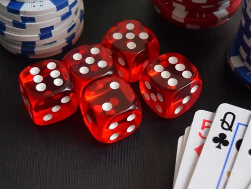 Dice and playing cards