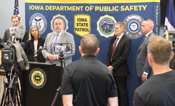 Governor Reynolds, HHS, and DPS at Press Conference