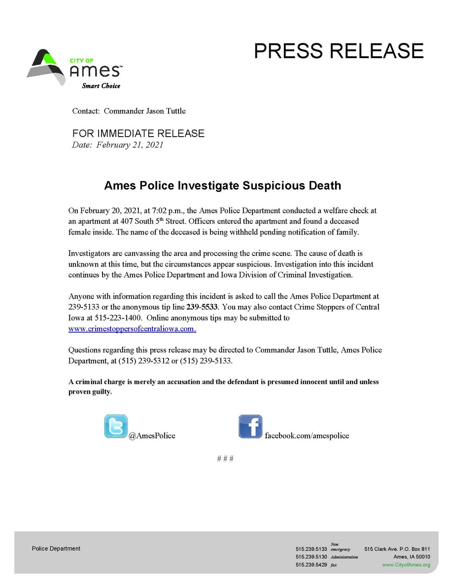 Link to Ames press release